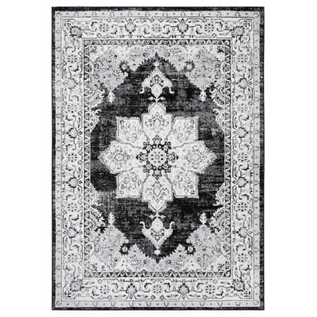 Safavieh 4 x 6 ft. Brentwood Collection Rectangle Power Loomed Rug Ivory & Black BNT847A-4